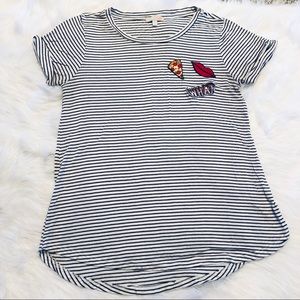 Black & White Striped Top